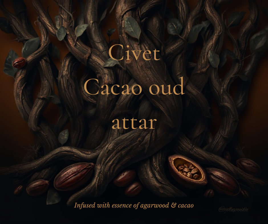 Cacao civet Musk Attar - civet and oud-100% natural