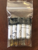 Attar oil sample set - 4 different attars (sandal base) - .5 ml each