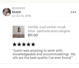 Vanilla Oud Amber Musk Attar -100 % natural ingredients